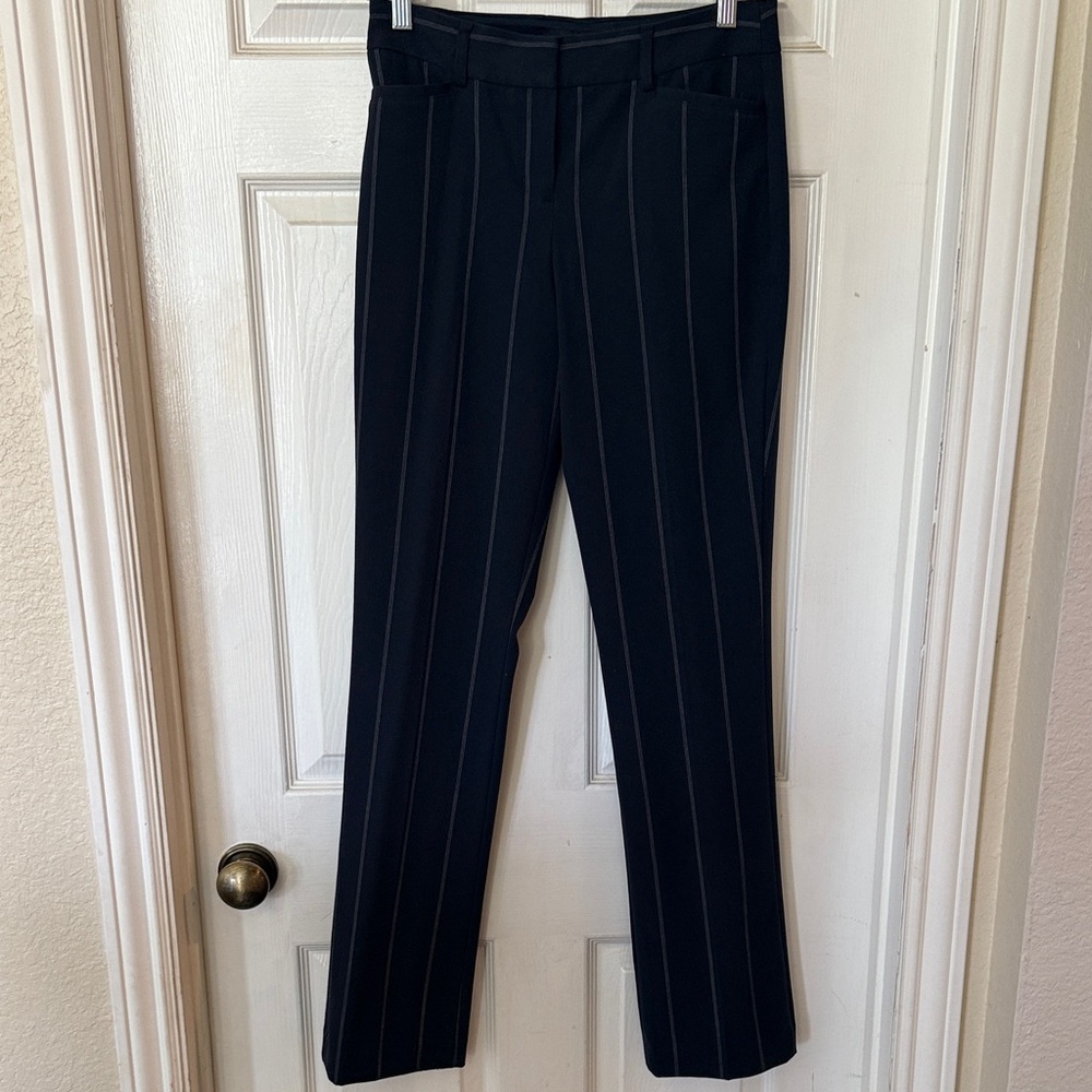 Express Black Pinstripe Straight Leg Pants